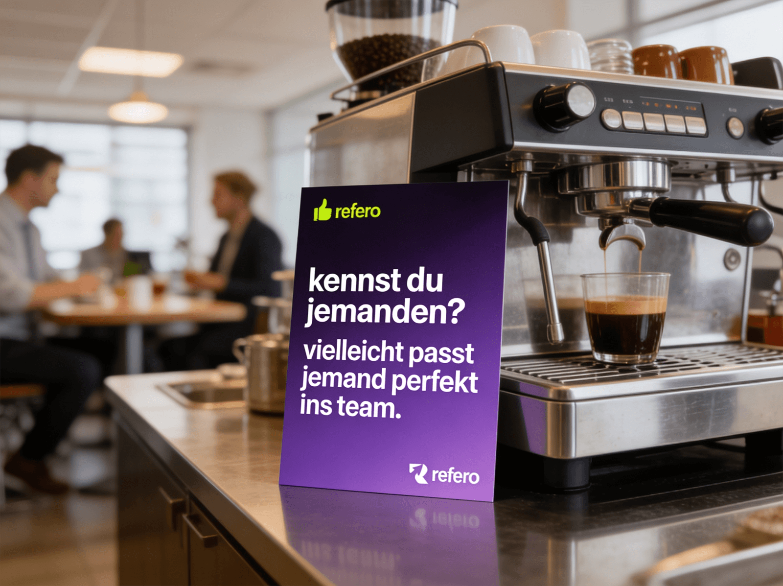 Kaffeemaschine · Empfehlungs-Aufsteller